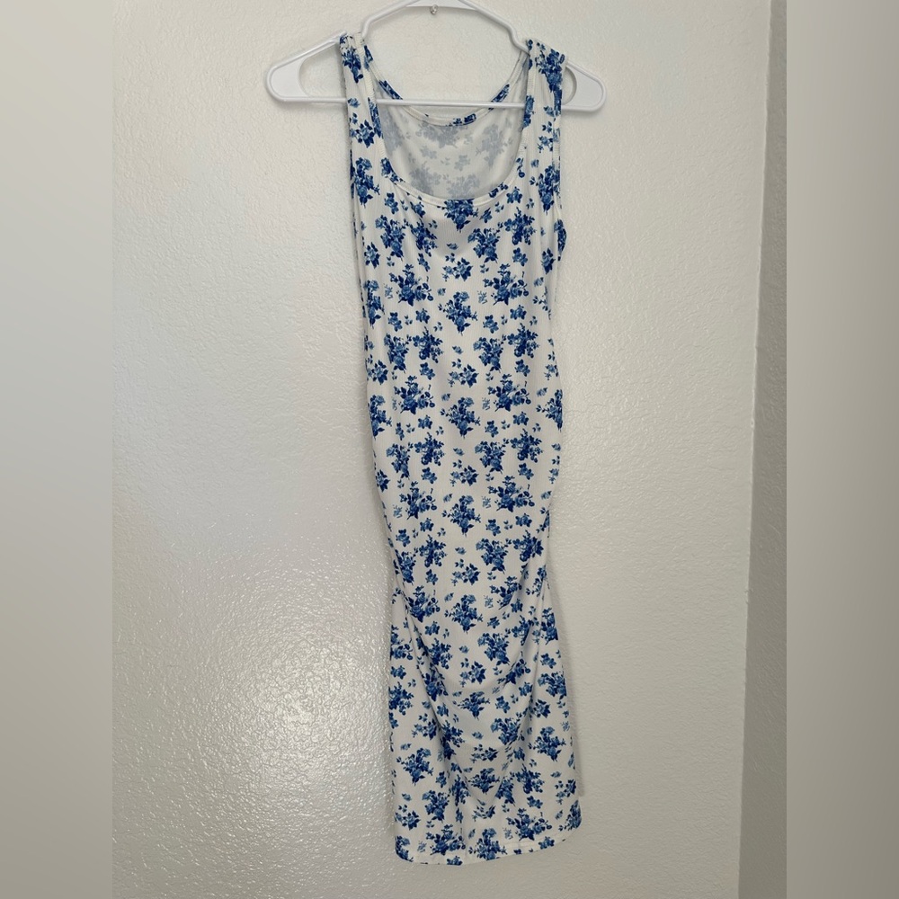 SHEIN Blue Floral Maxi Dress